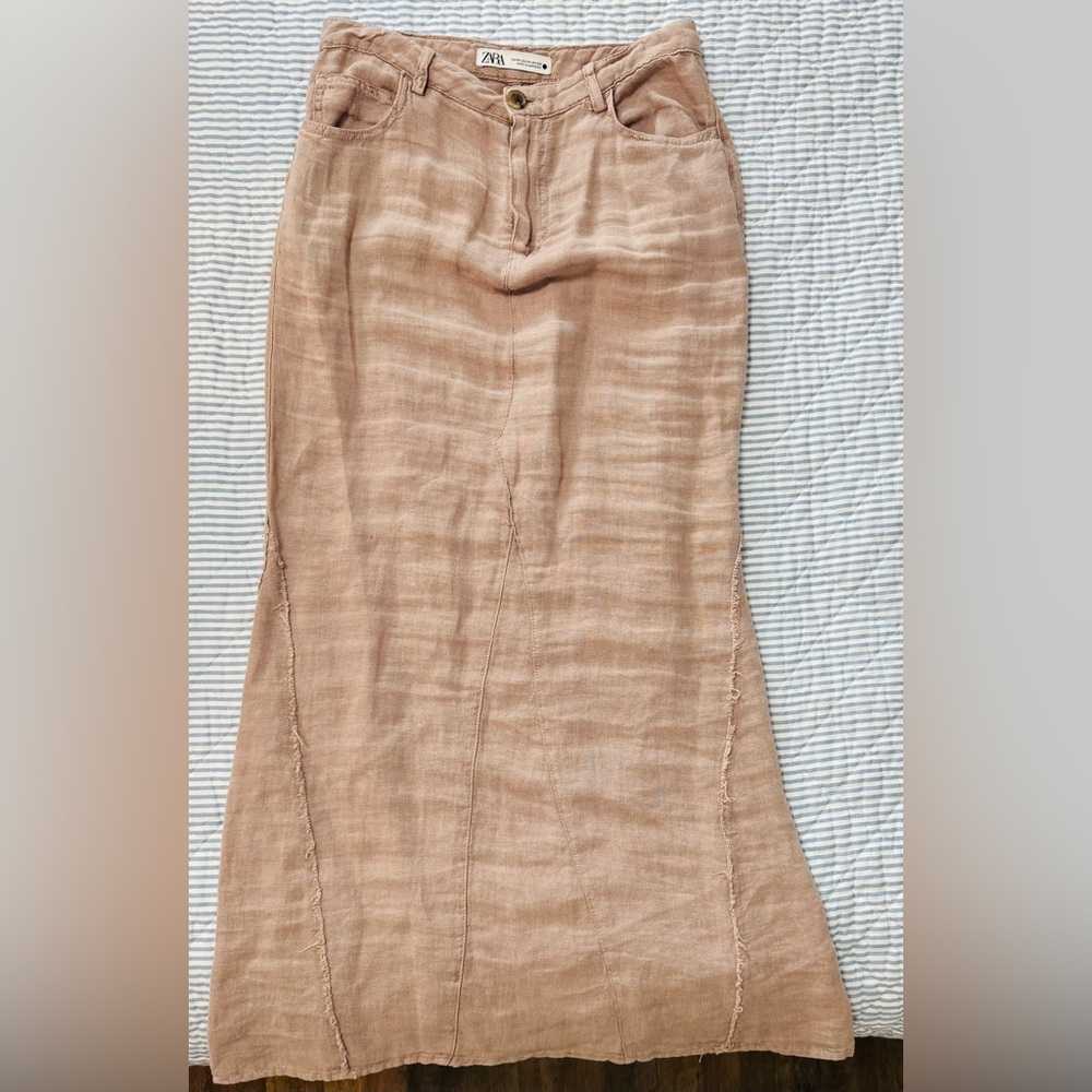 Zara Light Brown Maxi Skirt
